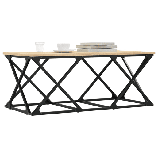 Mesa de Centro, Mesa baixa, 100x49x40 cm derivados madeira carvalho sonoma