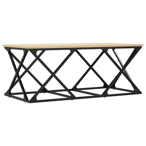 Mesa de Centro, Mesa baixa, 100x49x40 cm derivados madeira carvalho sonoma