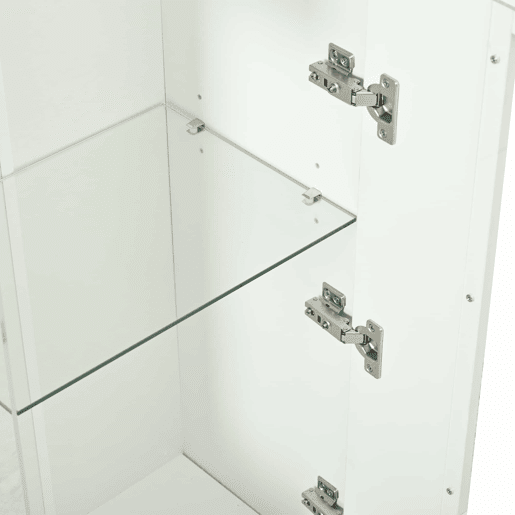 Conjunto de móveis para TV de 3 peças - até 80 polegadas - LED, alto brilho, vitrina e prateleira suspensa - branco
