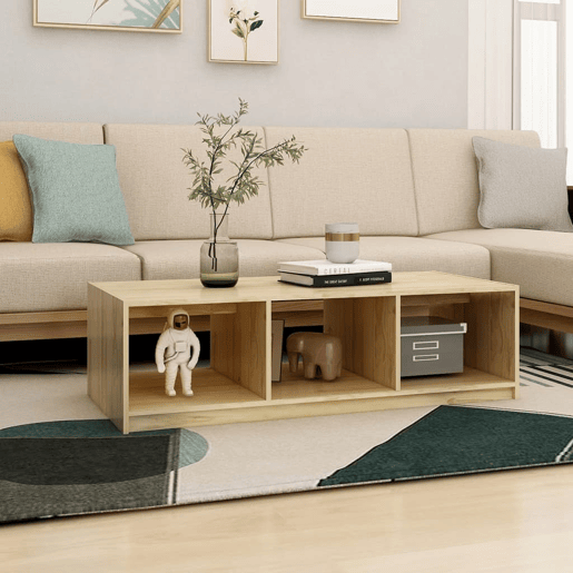 Mesa de Centro, Mesa baixa, 110x50x34 cm madeira de pinho maciça
