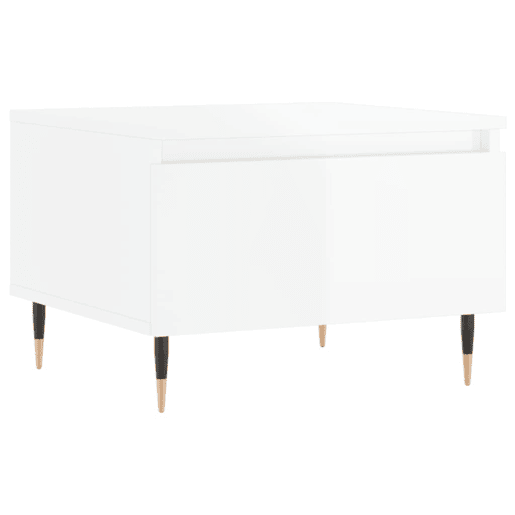 2pcs Mesas de centro, Mesas baixas 50x46x35cm deriv. madeira branco brilhante