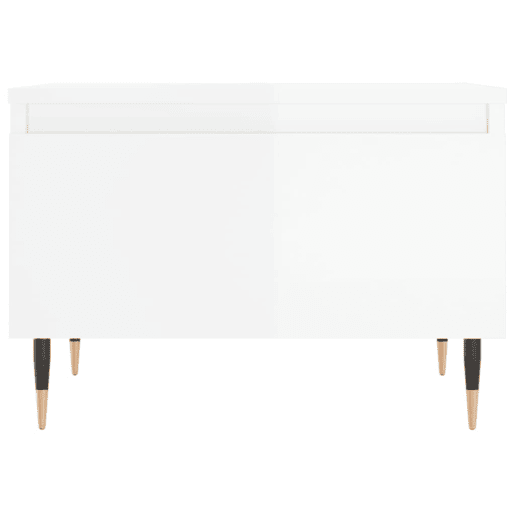2pcs Mesas de centro, Mesas baixas 50x46x35cm deriv. madeira branco brilhante