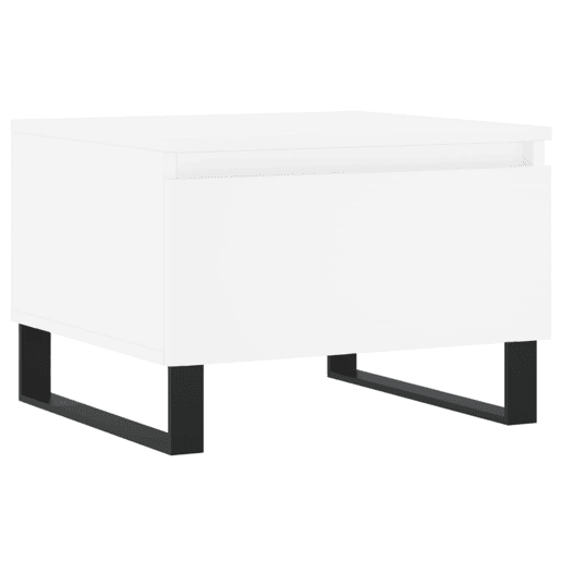 2pcs Mesas de centro, Mesas baixas 50x46x35 cm derivados de madeira branco