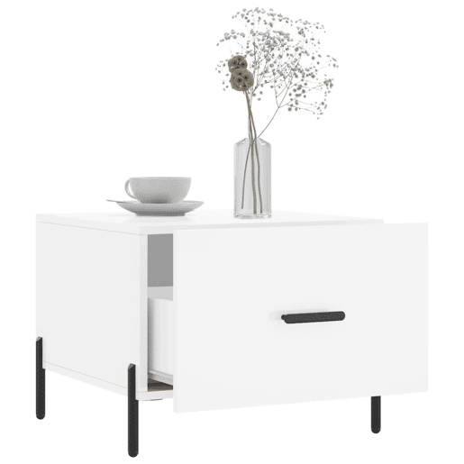2pcs Mesas de Centro - Mesas baixas 50x50x40 cm branco brilhante