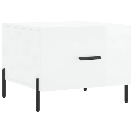 2pcs Mesas de Centro - Mesas baixas 50x50x40 cm branco brilhante