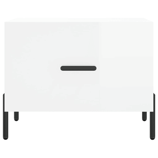 2pcs Mesas de Centro - Mesas baixas 50x50x40 cm branco brilhante