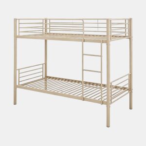 Cama de beliche em metal > - 90 x 190 cm - Cinza-escuro