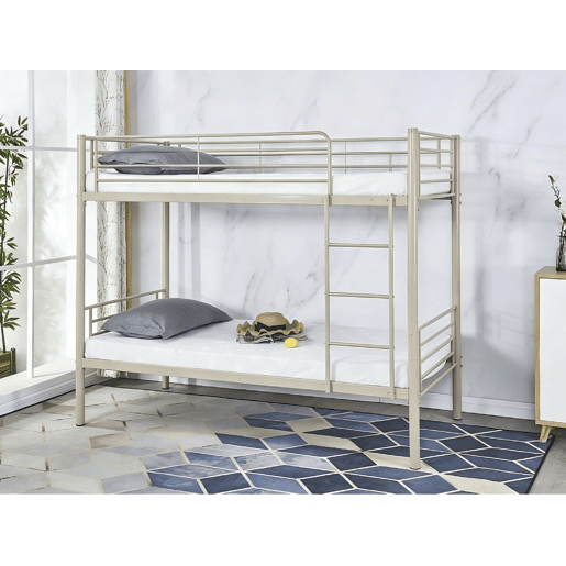 Cama de beliche em metal > - 90 x 190 cm - Cinza-escuro Cama de beliche em metal > - 90 x 190 cm - Cinza-escuro