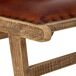 Banqueta descalzadora de madera y cuero Banqueta descalzadora de madera y cuero Marrón