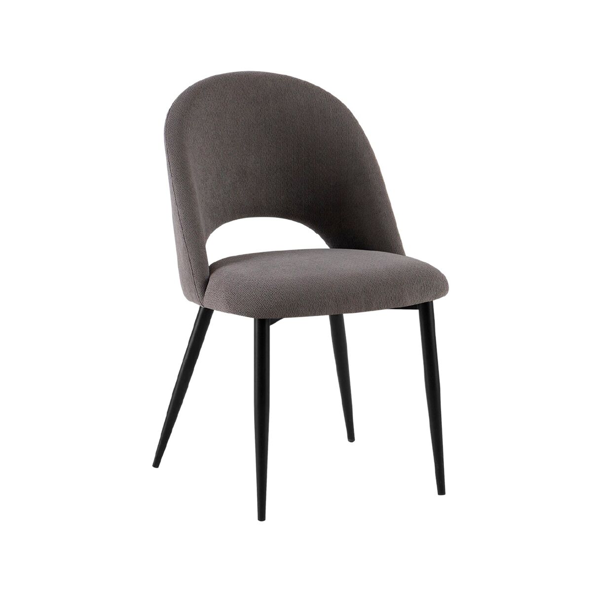 Set de 4 sillas de comedor tapizadas hollie oscuro gris para hogar moderno mueble de almacenaje - homekit