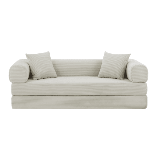 Sofá Tatami de 3 lugares - Sofá-cama, ideal para a sala de estar e o quarto - Cor bege Sofá Tatami de 3 lugares - Sofá-cama, ideal para a sala de estar e o quarto - Cor bege