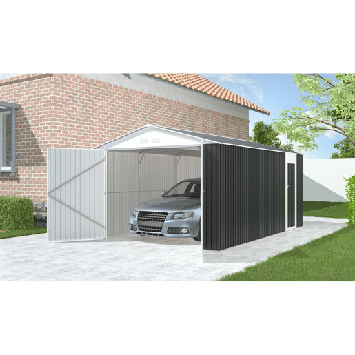 Garagem metálica Houston 15,36 m² - Antracite