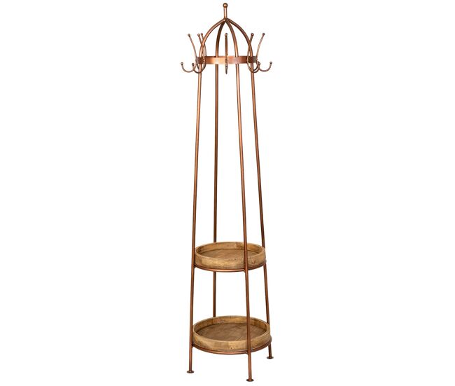 Perchero de madera marrón 50x50x186h cm