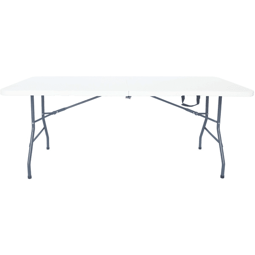 Mesa dobrável de jardim dobrável - 180 x 74 x 74 cm - Branca