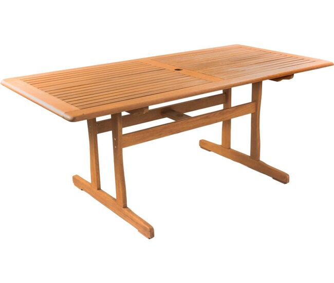 Mesa de jardín "osaka" - 180 x 90 cm - madera natural