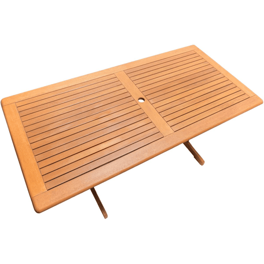 Mesa de jardim Osaka - 180 x 90 cm - Madeira natural -