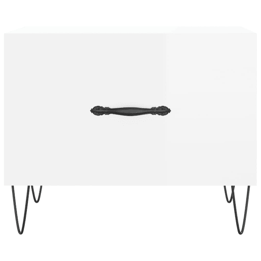 2pcs Mesas de Centro - Mesas baixas 50x50x40 cm branco brilhante