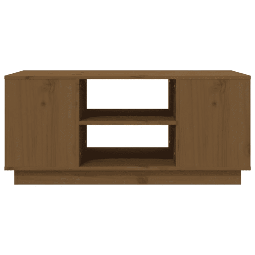 Mesa de Centro, Mesa baixa, 90x49x40,5 cm madeira pinho maciça castanho mel