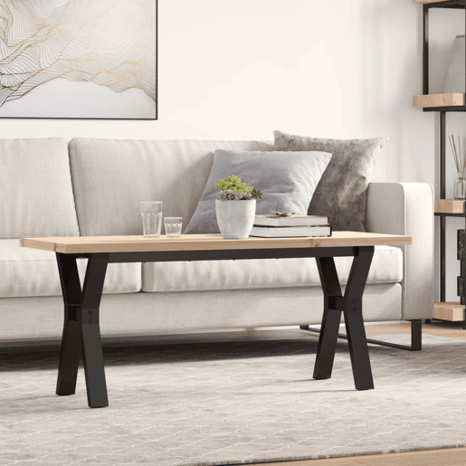 Mesa de Centro, Mesa baixa, estrutura em Y 110x40x45,5cm pinhoaço
