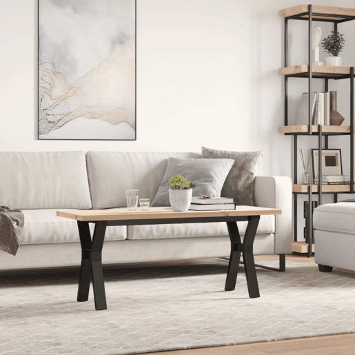 Mesa de Centro, Mesa baixa, estrutura em Y 110x40x45,5cm pinhoaço