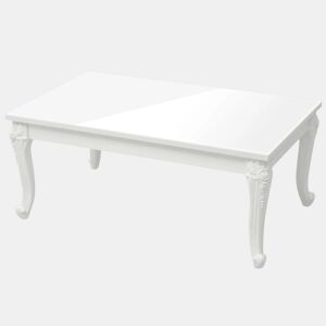 Mesa de Centro, Mesa baixa,, 100x60x42 cm, branco brilhante