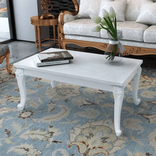 Mesa de Centro, Mesa baixa,, 100x60x42 cm, branco brilhante Mesa de Centro, Mesa baixa,, 100x60x42 cm, branco brilhante