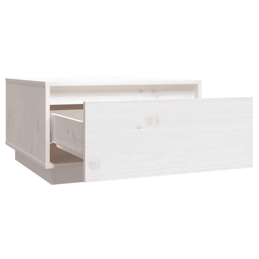Mesa de Centro, Mesa baixa, 55x56x32 cm pinho maciço branco