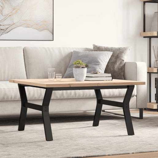 Mesa de Centro, Mesa baixa, estrutura em Y 90x90x45,5 cm pinhoaço