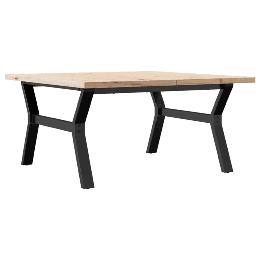 Mesa de Centro, Mesa baixa, estrutura em Y 90x90x45,5 cm pinhoaço