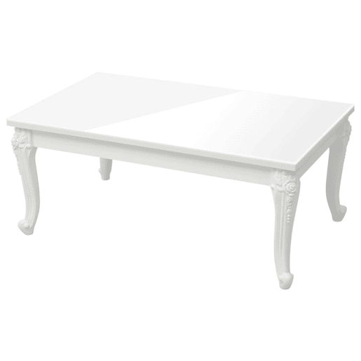 Mesa de Centro, Mesa baixa, 100x50x42 cm derivados madeira branco brilhante Mesa de Centro, Mesa baixa, 100x50x42 cm derivados madeira branco brilhante