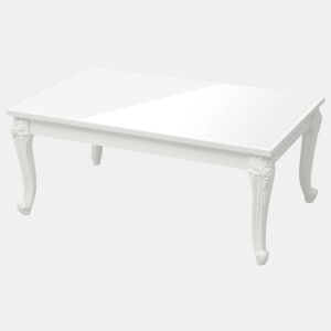 Mesa de Centro, Mesa baixa, 100x50x42 cm derivados madeira branco brilhante