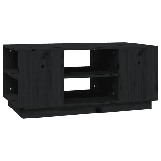 Mesa de Centro, Mesa baixa, 90x49x40,5 cm madeira de pinho maciça preto
