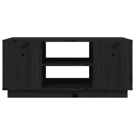 Mesa de Centro, Mesa baixa, 90x49x40,5 cm madeira de pinho maciça preto