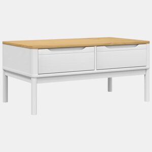 Mesa de Centro, Mesa baixa, FLORO 99x55,5x45 cm madeira pinho maciça branco