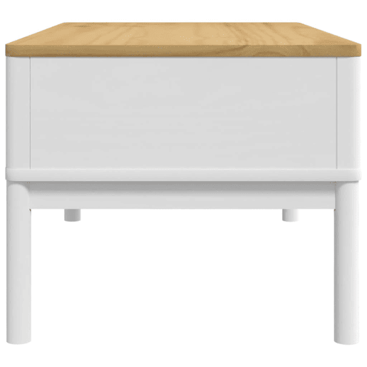 Mesa de Centro, Mesa baixa, FLORO 99x55,5x45 cm madeira pinho maciça branco