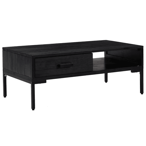 Mesa de Centro, Mesa baixa, 90x50x35 cm pinho maciço preto Mesa de Centro, Mesa baixa, 90x50x35 cm pinho maciço preto