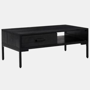 Mesa de Centro, Mesa baixa, 90x50x35 cm pinho maciço preto