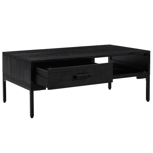 Mesa de Centro, Mesa baixa, 90x50x35 cm pinho maciço preto Mesa de Centro, Mesa baixa, 90x50x35 cm pinho maciço preto
