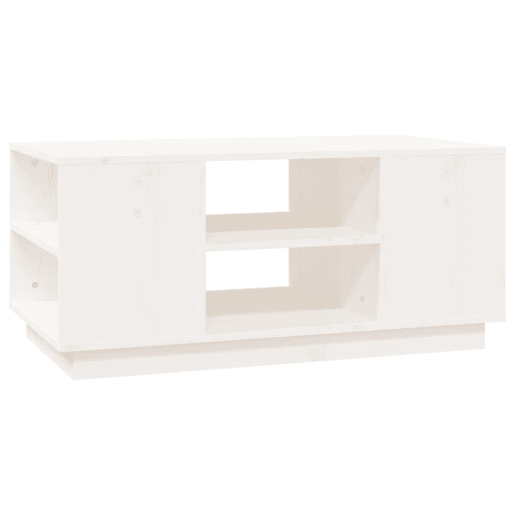 Mesa de Centro, Mesa baixa, 90x49x40,5 cm madeira de pinho maciça branco