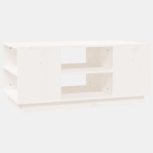 Mesa de Centro, Mesa baixa, 90x49x40,5 cm madeira de pinho maciça branco