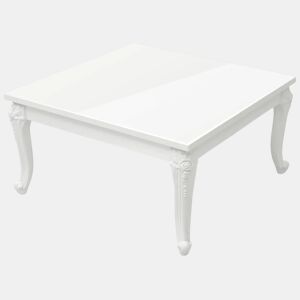 Mesa de Centro, Mesa baixa,, 80x80x42 cm, branco brilhante