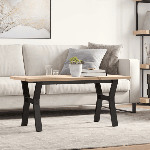 Mesa de Centro, Mesa baixa, estrutura em Y 100x50x45,5cm pinhoaço