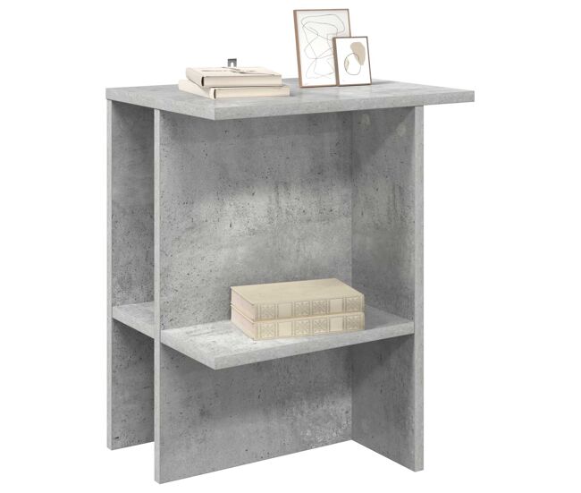 Mesa de café - mesa de centro - mesa baja gris hormigón 40 x 30 x 49 cm madera de ingeniería