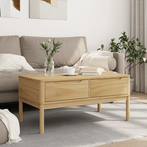 Mesa de Centro, Mesa baixa, FLORO 99x55,5x45 cm pinho maciço castanho mel