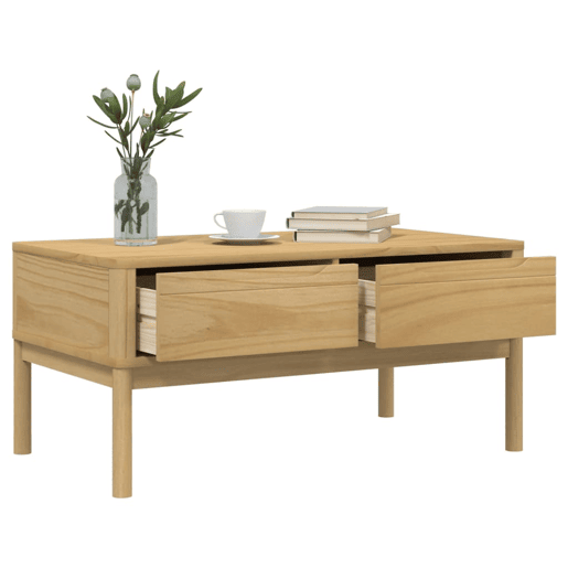 Mesa de Centro, Mesa baixa, FLORO 99x55,5x45 cm pinho maciço castanho mel