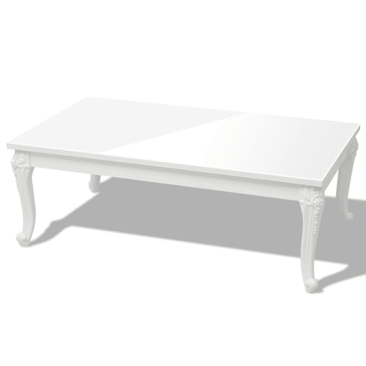 Mesa de Centro, Mesa baixa, 115x65x42 cm branco brilhante Mesa de Centro, Mesa baixa, 115x65x42 cm branco brilhante