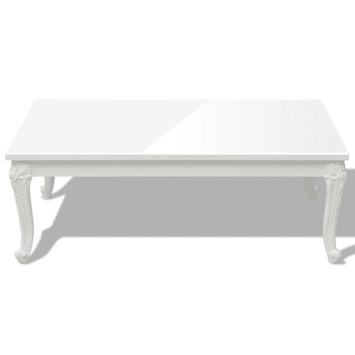 Mesa de Centro, Mesa baixa, 115x65x42 cm branco brilhante Mesa de Centro, Mesa baixa, 115x65x42 cm branco brilhante