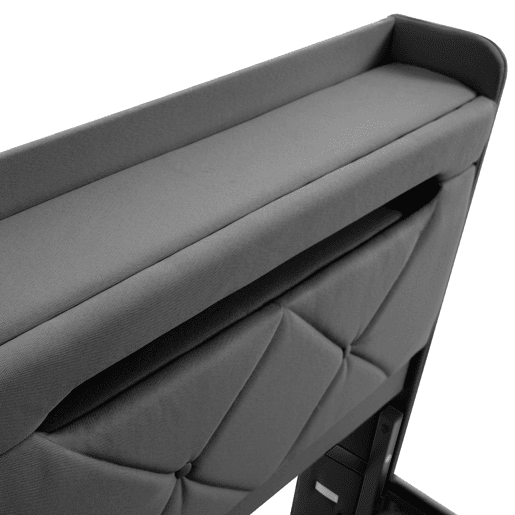 Cama de casal 140x200 - Cabeceira com arrumação, portas USB e tipo C, função LED 360° - Cinza