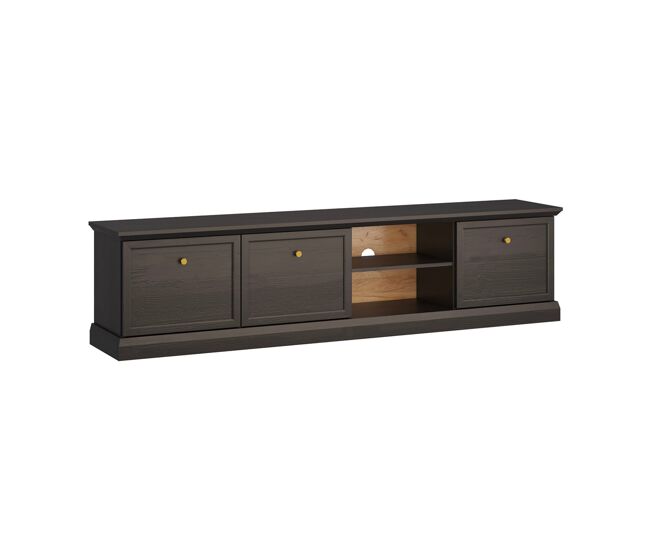 Mueble TV Toja 3 puertas 206 cm Madera antracita