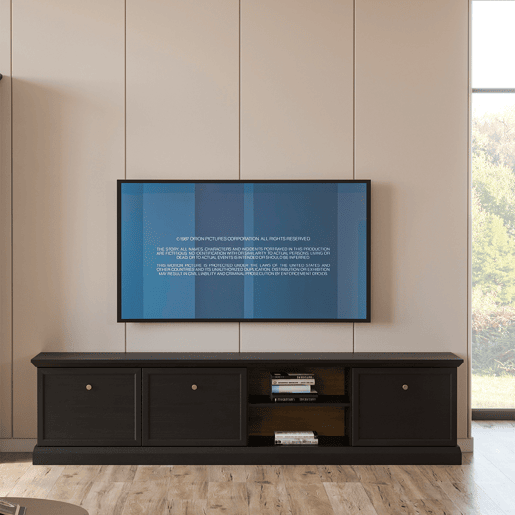 Móvel TV 3 portas 206 cm Toja Madeira antracite